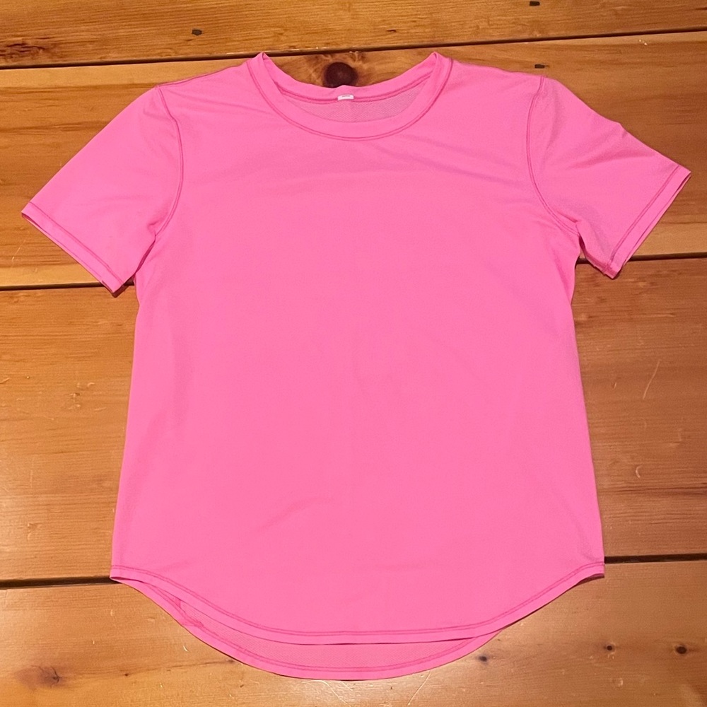 Bright Pink Lululemon Athletic T-Shirt